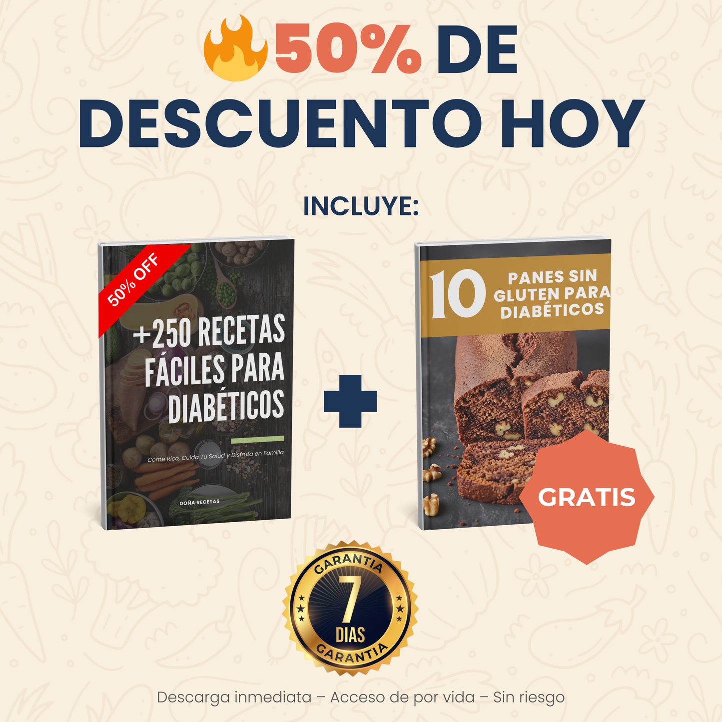 +250 Recetas Fáciles para Diabéticos