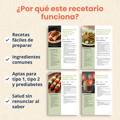 +250 Recetas Fáciles para Diabéticos